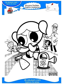 Çocuklar İçin Powerpuff Girls Boyama Sayfaları 